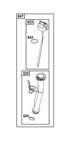 Lubrication Group Diagram and Parts List for 100802-0221-H5 100000 - 19Z999 Briggs and Stratton Engine